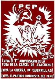 Sendero poster from Ayacucho about a 1982 jailbreak